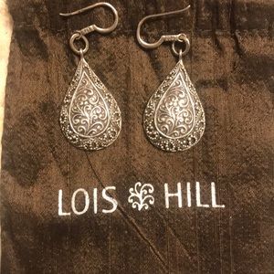 Lois Hill sterling silver drop earrings
